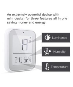 Bluetooth BLE Mesh Sensore Di Temperatura Umidita e Luce 3 In 1 APP Tuya Piccolo Quadrato