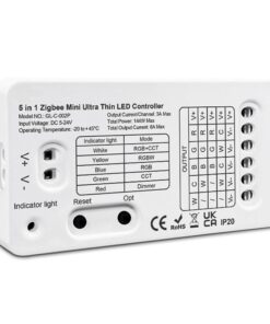 Mini ZigBee Controller 12V 24V 5 In 1 Per Striscia Led Da Mono Colore Fino a 5 Canali Con Philips HUE 3.0 e Amazon Alexa Echo (4ª generazione) o Echo Studio