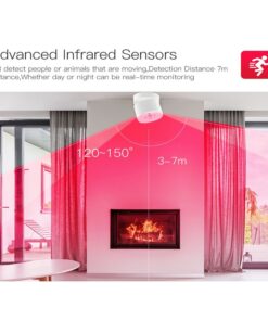 Alternative view of ZigBee Sensore Di Movimento PIR Motion Sensor Rilevatore Infrarossi App Tuya Con Base Snodabile Angolo Largo