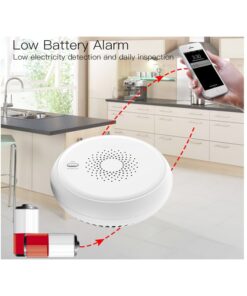 ZigBee Sensore Fumo Rilevatore di Fumo Allarme Antincendio con Sensore Fotoelettrico Indipendente