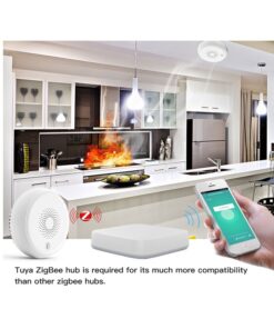 ZigBee Sensore Fumo Rilevatore di Fumo Allarme Antincendio con Sensore Fotoelettrico Indipendente