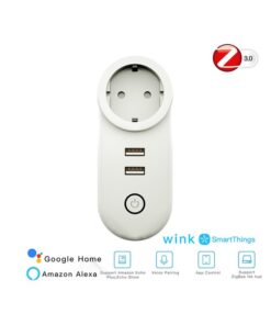 ZigBee 3.0 Smart Socket Presa Schuko ZigBee Con 2 Porte USB 16A 220V Compatibile Con Alexa Google Philips Hue Samsung Smartthings