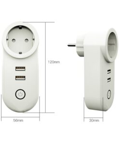 ZigBee 3.0 Smart Socket Presa Schuko ZigBee Con 2 Porte USB 16A 220V Compatibile Con Alexa Google Philips Hue Samsung Smartthings