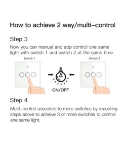 ZigBee Interruttore Smart Da Parete Con 3 Tasti Touch Con Pannello in Cristallo App Tuya Colore Bianco Scatola 503