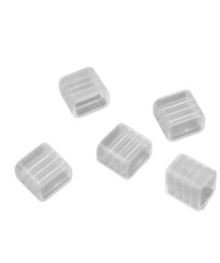 Set di 5 Tappi per Striscia LED 8mm Accessori di Chiusura Colore Bianco Accessori per Protezione e Finitura