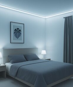 50M Striscia Led COB 8W/M 220V-240V Luce Fredda 6500K 600lm IP65 CRI=80 Angolo 180°