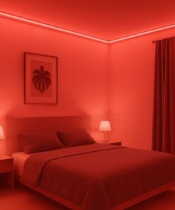 50M Striscia Led COB 8W/M 220V-240V 600lm IP65 CRI=80 Angolo 180° Colore Luce Rossa