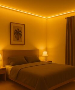 50M Striscia Led COB 8W/M 220V-240V 600lm IP65 CRI=80 Angolo 180° Colore Luce Oro