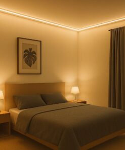 50M Striscia Led COB 8W/M 220V-240V Luce Calda 3000K 600lm IP65 CRI=80 Angolo 180°