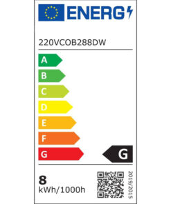 50M Striscia Led COB 8W/M 220V-240V Luce Calda 3000K 600lm IP65 CRI=80 Angolo 180°