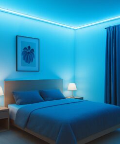 50M Striscia Led COB 8W/M 220V-240V 600lm IP65 CRI=80 Angolo 180° Colore Luce Blu Ghiaccio