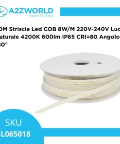 Alternative view of 50M Striscia Led COB 8W/M 220V-240V Luce Naturale 4200K 600lm IP65 CRI=80 Angolo 180°