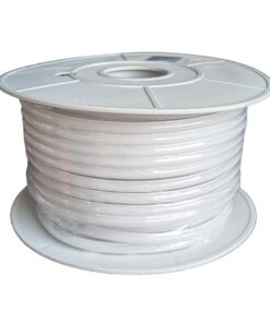 Striscia Led 220V AC IP65 Da 50 Metri, Bianco Caldo 3000K, 10W/M 260LED/M 888LM/M, Tagliabile Ogni 5cm, CRI≥85 10X7mm, Angolo 180°, IP65, Tanti Accessori Inclusi