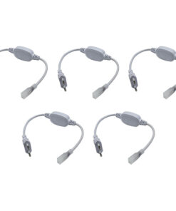 5 Pezzi Alimentatore Raddrizzatore Adattatore 8A Con Cavo Per Striscia Led COB 220V IP65 SL22011