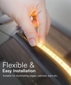 10m Striscia Led COB 220V Spina Schuko 16A SMD 2835 AC 10.5W/M Bianco Caldo 3000K