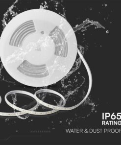 10m Striscia Led COB 220V Spina Schuko 16A SMD 2835 AC 10.5W/M Bianco Caldo 3000K