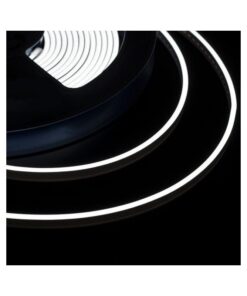 24V Bobina Striscia LED Neon Flex Bianco Freddo 6500K 10 Metri IP65 10W/M Tagliabile