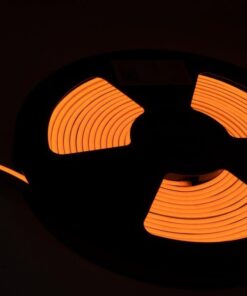 24V Bobina Striscia LED Neon Flex Giallo Yellow 10 Metri IP65 10W/M Tagliabile