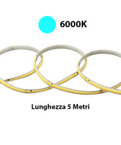 Alternative view of 24V Striscia LED COB IP65 11W/M Bianco Freddo 6000K 5 Metri 480 LED/M 841LM/M CRI≥90 W8xH4.5mm 180°