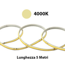 Alternative view of 24V Striscia LED COB IP65 11W/M Bianco Neutro 4000K 5 Metri 480 LED/M 806LM/M CRI≥90 W8xH4.5mm 180°