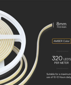 Alternative view of Strip LED COB-320 10W/m 5m 24V Colore Ambra Arancione IP67 10mm SKU-23144