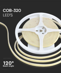 Strip LED COB-320 10W/m 5m 24V Colore Ambra Arancione IP67 10mm SKU-23144