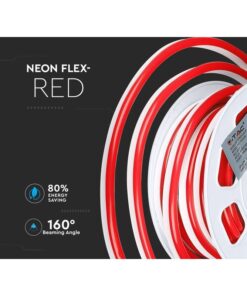 24V Bobina Striscia Led Neon Flex Colore Rosso Red 10 Metri IP65 8W/M SKU-2516