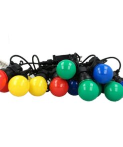 Stringa Catena Con 20 Lampade Led RGBY Rotolo da 10 Metri IP44 Per Giardino Festa Matrimonio Natale Halloween SKU-7438