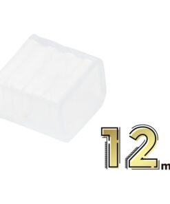 15 Gommini PVC di Chiusura per Striscia LED Impermeabile Passo 12mm Interno 16x8mm