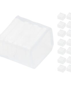 Alternative view of 15 Gommini PVC di Chiusura per Striscia LED Impermeabile Passo 12mm Interno 16x8mm