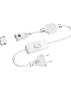 Spina Alimentatore Trasformatore Raddrizzatore 2 Pin Passo 12mm Modello Piatto Con Interruttore Connettore Rapido Per Striscia Led 220V Mono Colore