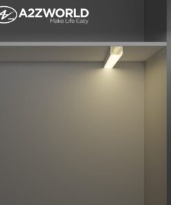 Kit Profilo Alluminio Completo Da 2 Metri Per Striscia Led, Alta, Dimensione 19.3X13mm, Larghezza Interna 15mm, 135g/m, Copertura Opale, Tappi Chiusura e Clip Fissaggio Incluso