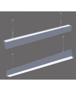 Lampada Led Lineare A Sospensione 60W Corpo Nero Doppia Illuminazione UP-DOWN Dimmerabile 1-10V SKU-379