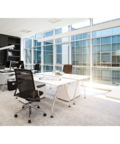 Lampada Led Lineare A Sospensione 40W UGR 19 Colore Corpo Bianco 4000K Neutro Dimmerabile 0-10V Allungabile Linkable Fino a 12 Metri SKU-21383