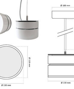 Lampada Faretto Led A Sospensione Moderna Da Soffitto 16W 220V Bianco Caldo