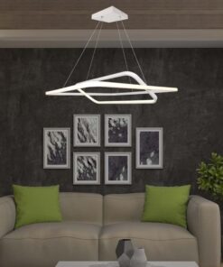 Lampadario LED a Sospensione 48W 5150lm Doppio Quadrato Incrociate Bianco 3000K Triac Dimmerabile SKU-14988