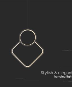 Lampadario LED a Sospensione 12W dal Design Moderno 28*196cm Colore Nero 4000K SKU-14999