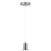 Lampada A Sospensione Cilindro in Metallo Cromato Attacco E27 Cavo Bianco SKU-3755