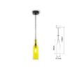 Lampadario a Sospensione Forma Bottiglia In Vetro Colore Giallo Attacco E14 Per Ristorante Sushi Bar SKU-3773