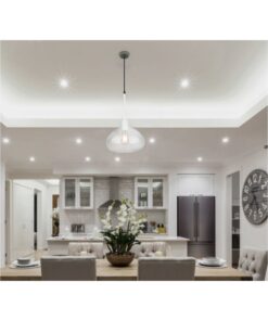 Lampadario a Sospensione Decanter in Vetro Lucido Attacco E27 Colore Bianco SKU-3884