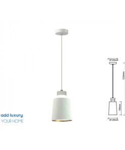 Lampadario Led a Sospensione Coppa Campana in Metallo 7W 4000K Colore Bianco Con Plexiglass SKU-3929