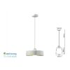 Lampadario Led a Sospensione Scodella Ciotola in Metallo 7W 4000K Colore Bianco Interno Plexiglass SKU-3933