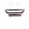 Lampada Led A Sospensione Rettangolare Colore Coffee Marrone Doppio Anello 600X300mm 400X200mm 3000K 100W Dimmerabile Triac Dimmer SKU-3988