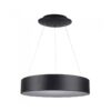 Lampada Led A Sospensione Moderno Circolare Colore Nero Diametro 600mm 30W 3000K Dimmerabile SKU-3996