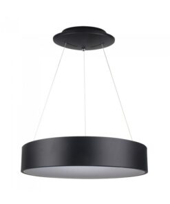 Lampada Led A Sospensione Moderno Circolare Colore Nero Diametro 600mm 30W 3000K Dimmerabile SKU-3996