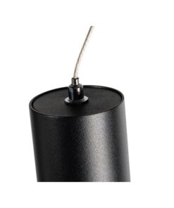 Lampada Led A Sospensione A Cilindro 5W Colore Nero Luce Caldo 2700K Angolo 30 Gradi CRI 90