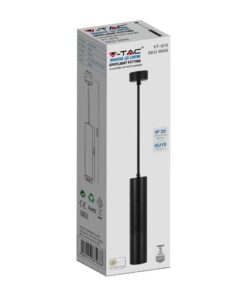 Alternative view of Lampada a Sospensione Cilindro Attacco GU10 Corpo in Alluminio Nero Riflettore Colore Oro D:60*300MM SKU-6686