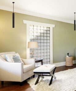 Lampada a Sospensione Cilindro Attacco GU10 Corpo in Alluminio Nero Riflettore Colore Oro D:60*500MM SKU-6687