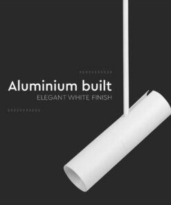 Lampada a Sospensione Attacco GU10 Struttura Telescopica Rigida Regolabile 830mm*1170mm Dimensioni spot :60*220MM Bianco SKU-7574