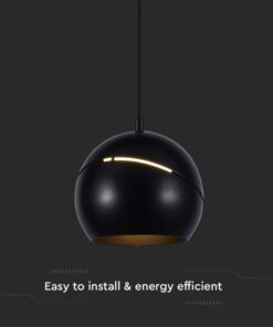 Lampadario LED a Sospensione 8.5W 850lm a Forma di Campana Colore Nero D120mm 3000K SKU-7998